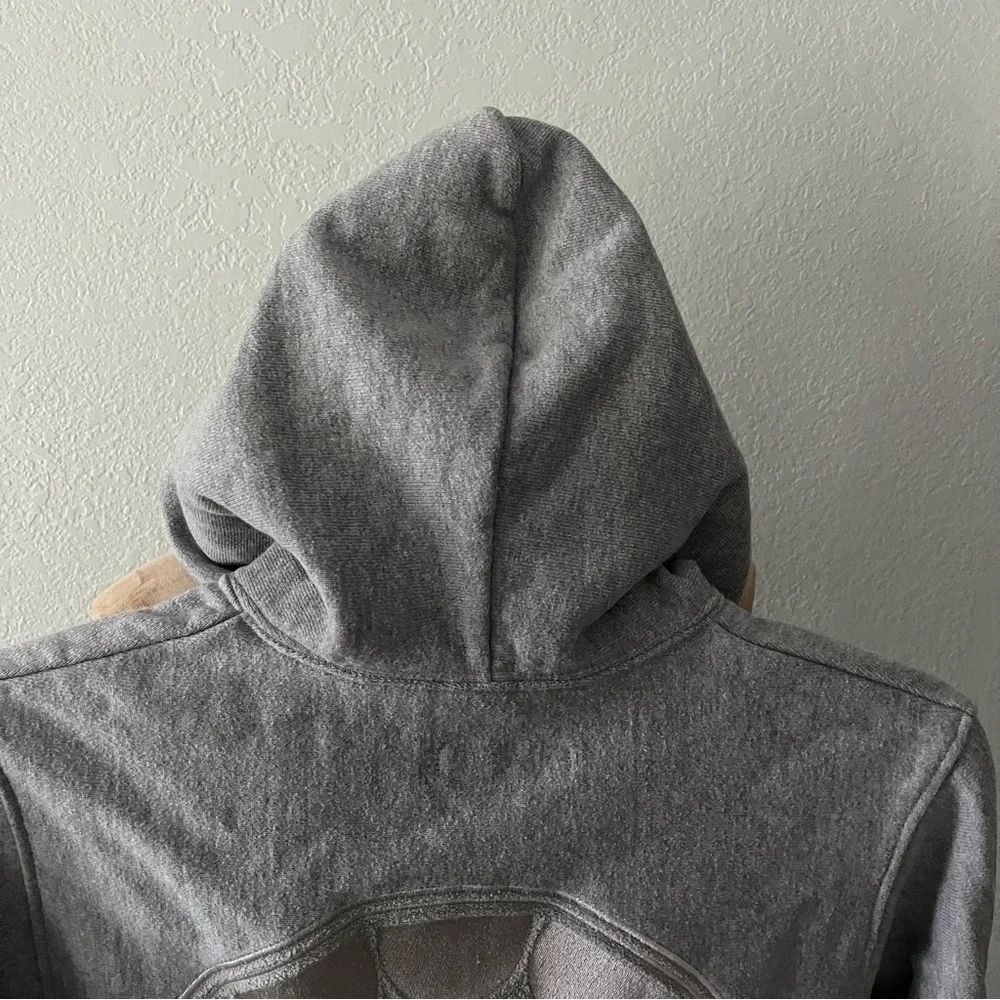 ORIGINAL FAKE sz 1 S Button Down Hoodie Chomper Gray KAWS Japan - Picture 12 of 12